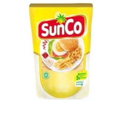 

sunco minyak goreng 2L , minyak goreng jernih , aman untuk memasak , tidak membuat sakit tenggorokan