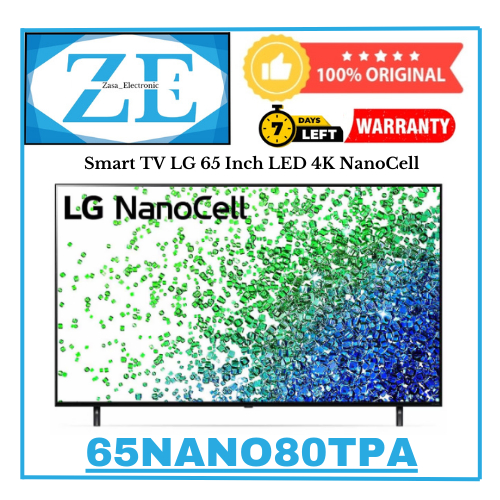 LG 65NANO80TPA SMART TV 65 INCH LED 4K UHD 65NANO80 65NANO NANO80 SMART TV LG 65 INCH