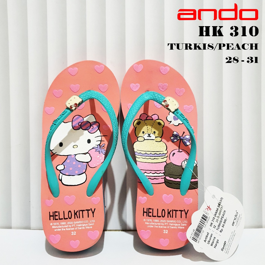 Sandal Wedges Anak ANDO - HK 1509 & HK 310 - Size 32-35 - Sandal Karakter - Sandal Anak Perempuan - 