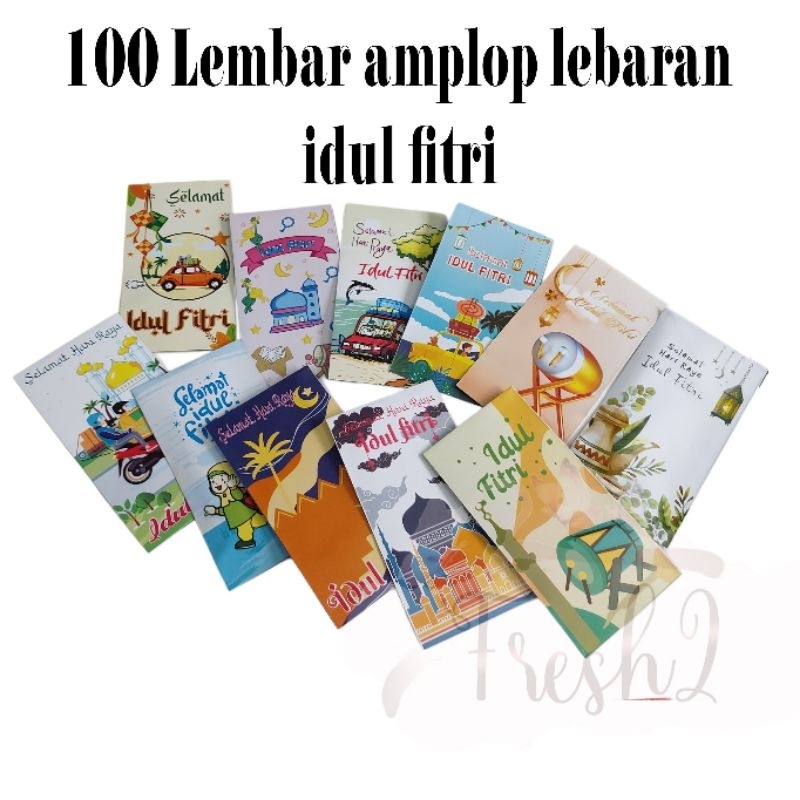 

100 LEMBAR AMPLOP LEBARAN / AMPLOP IDUL FITRI / ANGPAO LEBARAN /