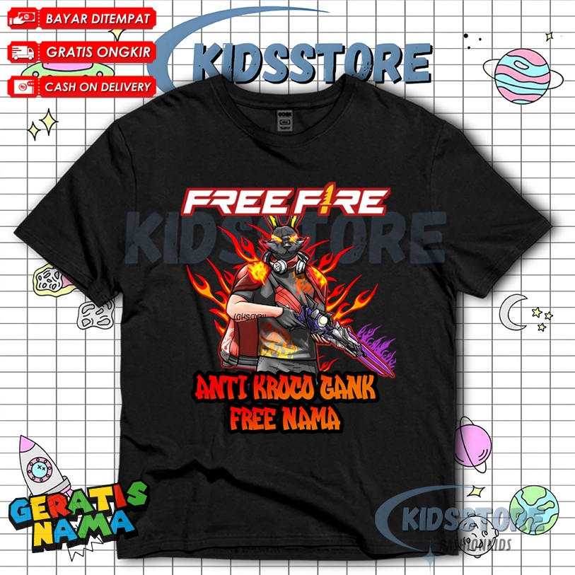 (BISA COD) KAOS TSHIRT BAJU ANAK PAKAIAN ANAK FF FREE FIRE BUNDLE SULTAN KELINCI SG 2JT UNISEX FREE 