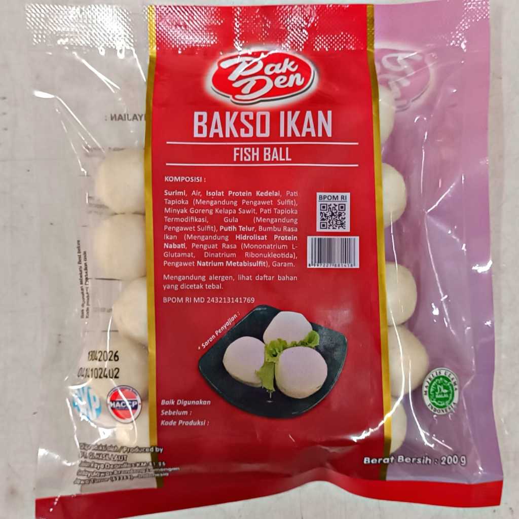 

Pak Den Bakso Ikan (fishball) 200 Gram