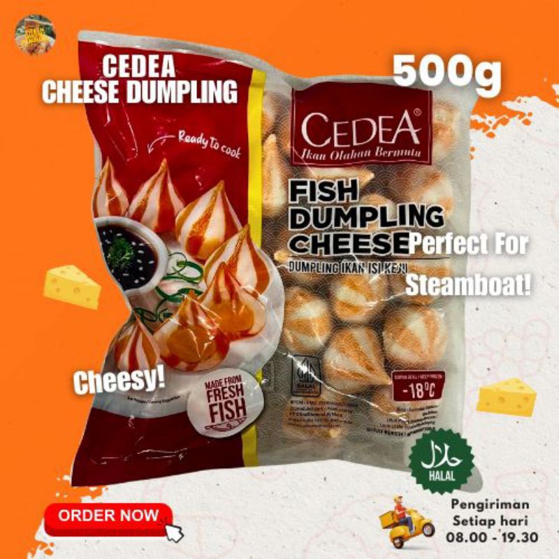 

CEDEA CHEESE DUMPLING PREMIUM Baso Ikan Keju Suki Steamboat Shabu