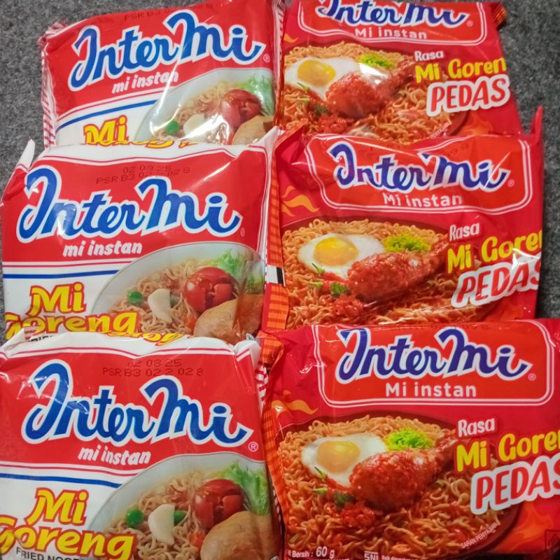 

[isi 6 pcs] Intermie Intermi Mi Goreng Mie Instan 60 Gram Pedas Original