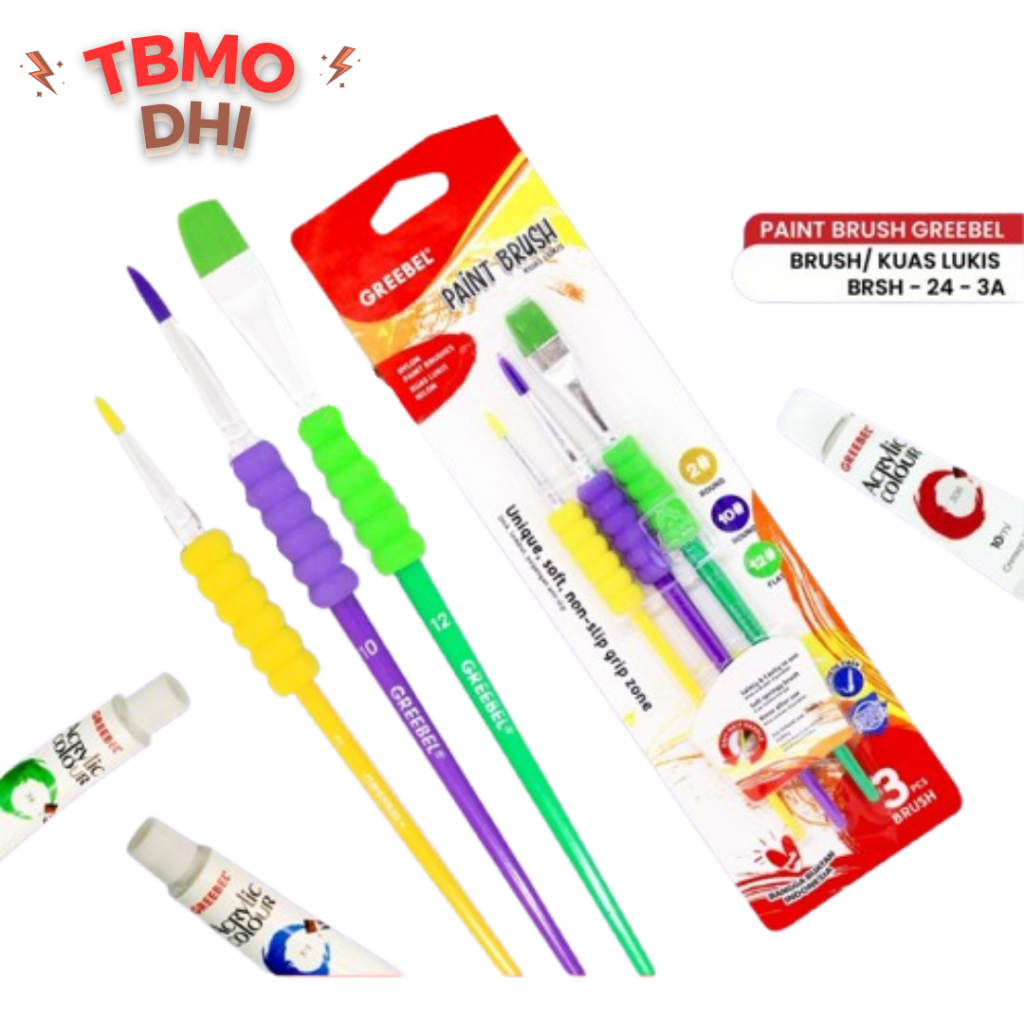 

TBMO GREEBEL Kuas Lukis Brush Paint Set / BRSH-24-3A