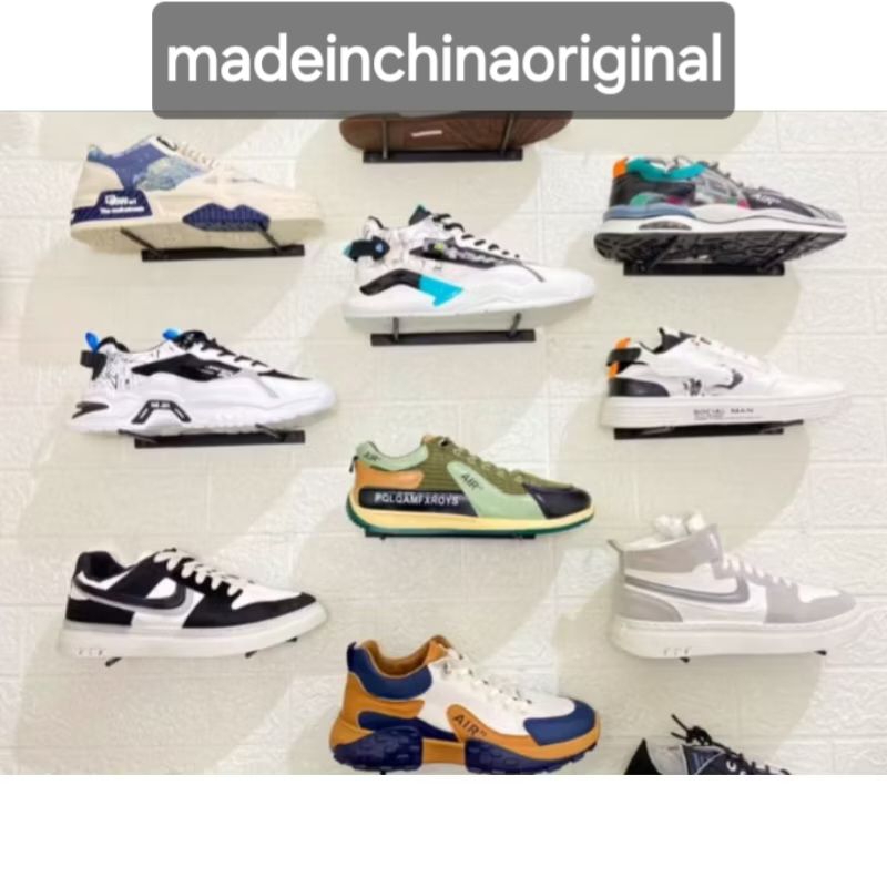 Rak sepatu tempel dinding rak display sepatu sandal