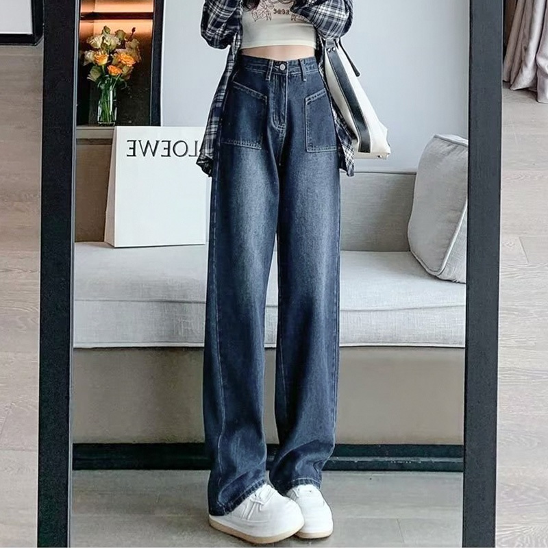 Highwaist kulot baggy jeans wanita korean style celana panjang wanita jumbo