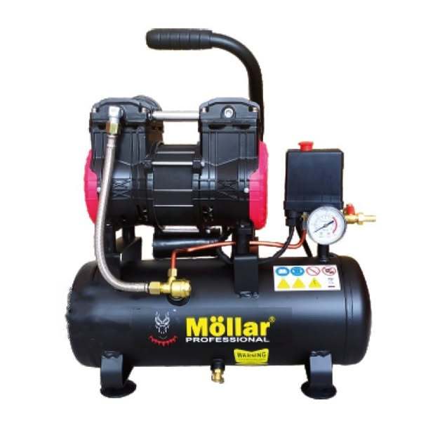 Kompresor Listrik Oilless 3/4 HP 8 Liter Merk Mollar