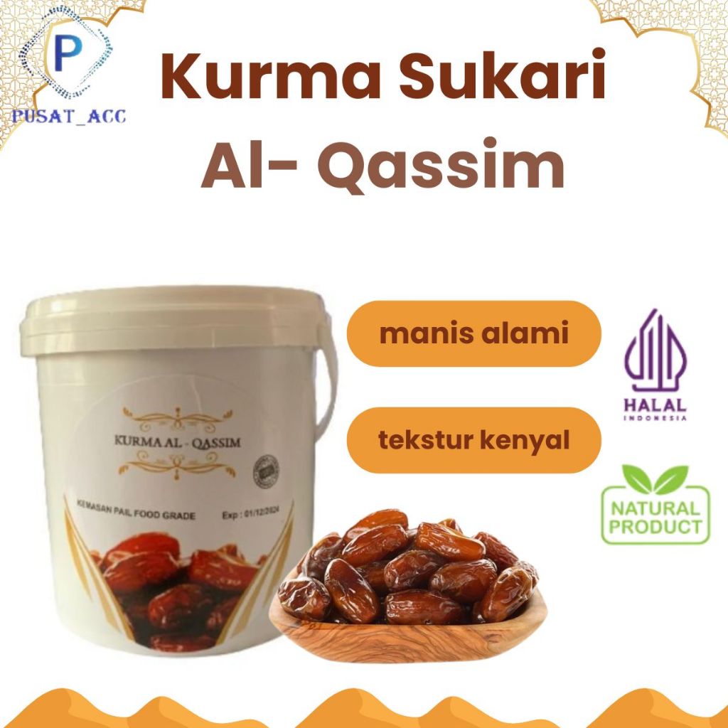 

KURMA - Kurma Sukari Ember 500gr Sukari Al- Qassim