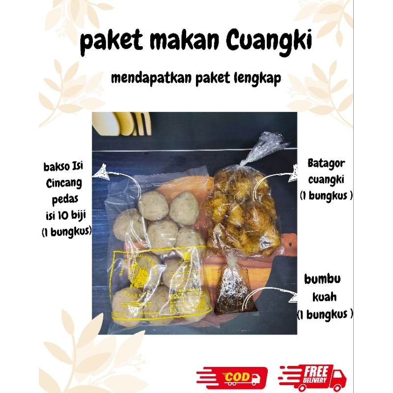 

Paket Cuangki Bakso Isi Cincang Pedas 10 biji Bakso Semar Bandung Bakso Malang Bakso Bakwan