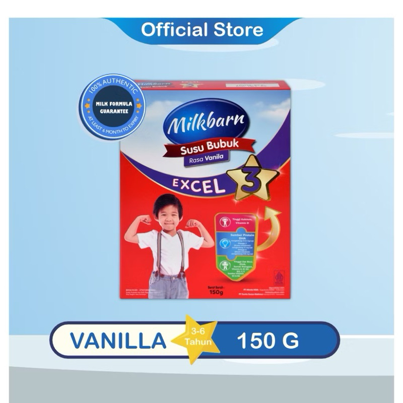

MILKBARN EXCEL 3+ SUSU PERTUMBUHAN ANAK USIA 3-6 TAHUN