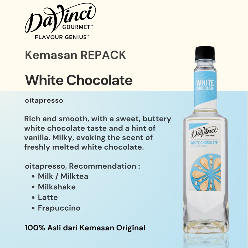 

REPACK - Davinci White Chocolate Syrup [30, 50, 100] g