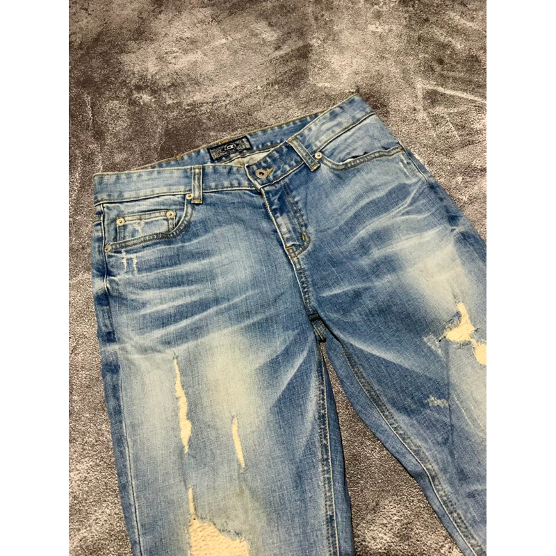 jeans fading modified celana panjang pria fading modified jeans