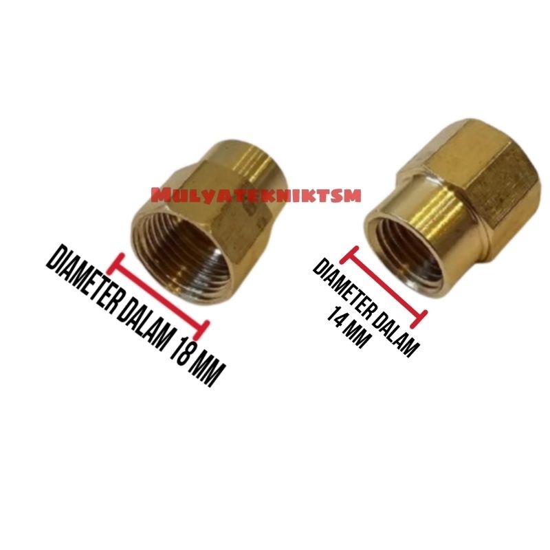 Sambungan selang jet cleaner neper sprayer 18 mm to 14 mm