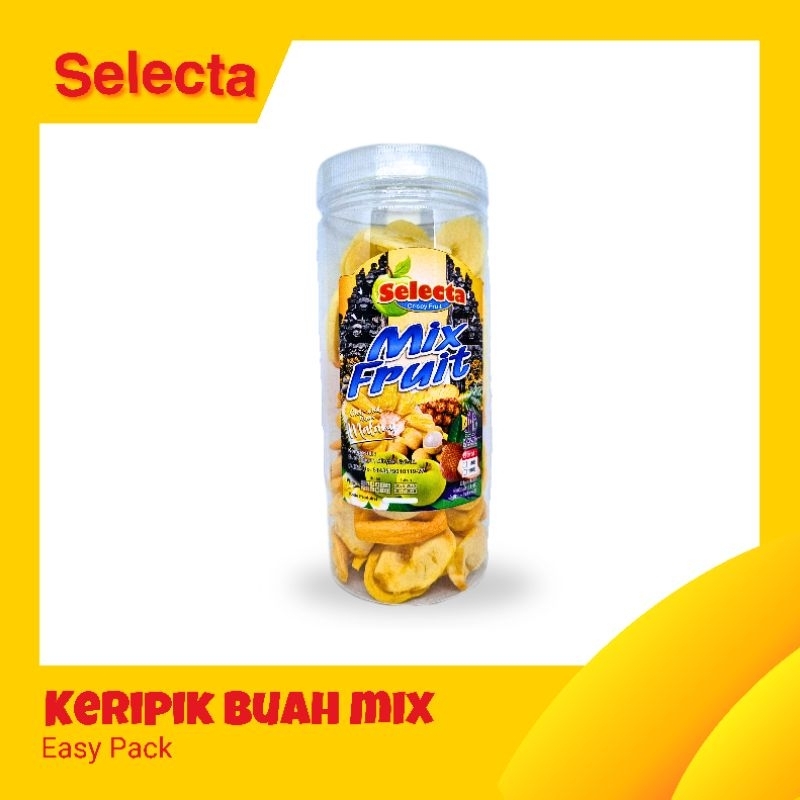

Keripik Buah Mix Grade A Toples [ SELECTA FRUIT ] - Ukuran 1300ML - Snack Sehat