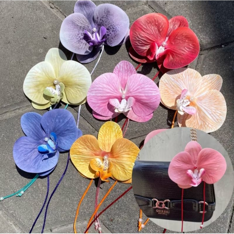 Orchid Charm Orchid Bag Charm Gantungan Tas Anggrek Aksesoris Anggrek Orchid Keychain