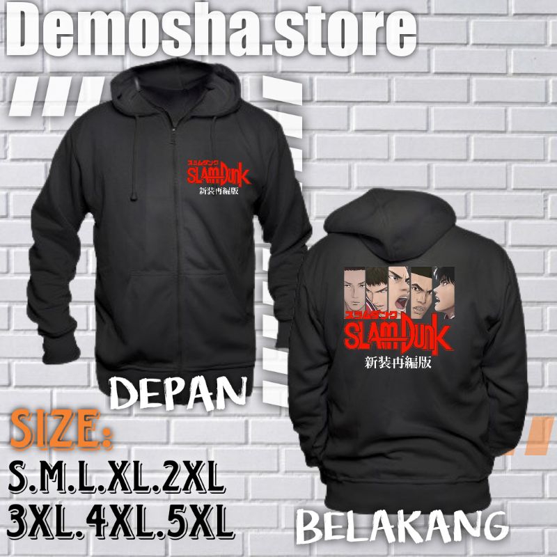 Jacket ZIPHOODIE Anime SlamDunk Pria Wanita|Keren Kekinian