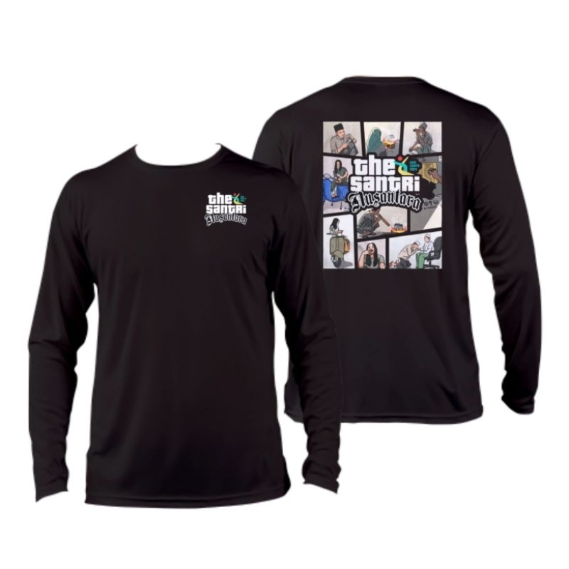 KAOS PANJANG LONGSLEVE THE SANTRI NUSANTARA CORAK GTA KOTAK