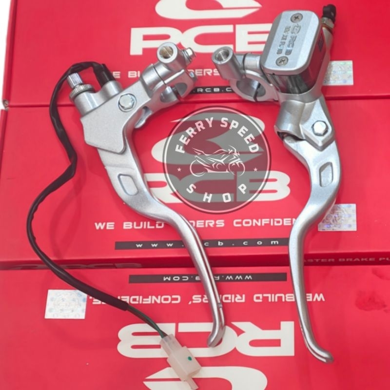 Paketan Handle Rem Kopling Rcb E2 Plus Master Rem Kanan Rcb E3 kotak 14mm Rx king Fizr Aerox 155 Var