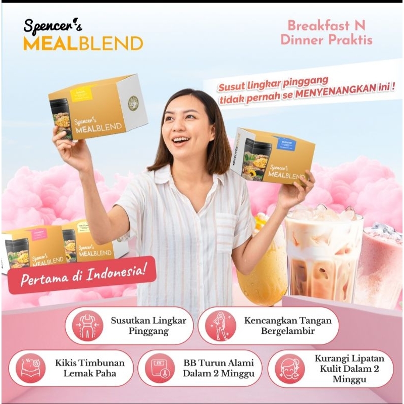 

Spencer's Mealblend - Meal Replacement Bernutrisi Diet Sehat Tanpa Ribet