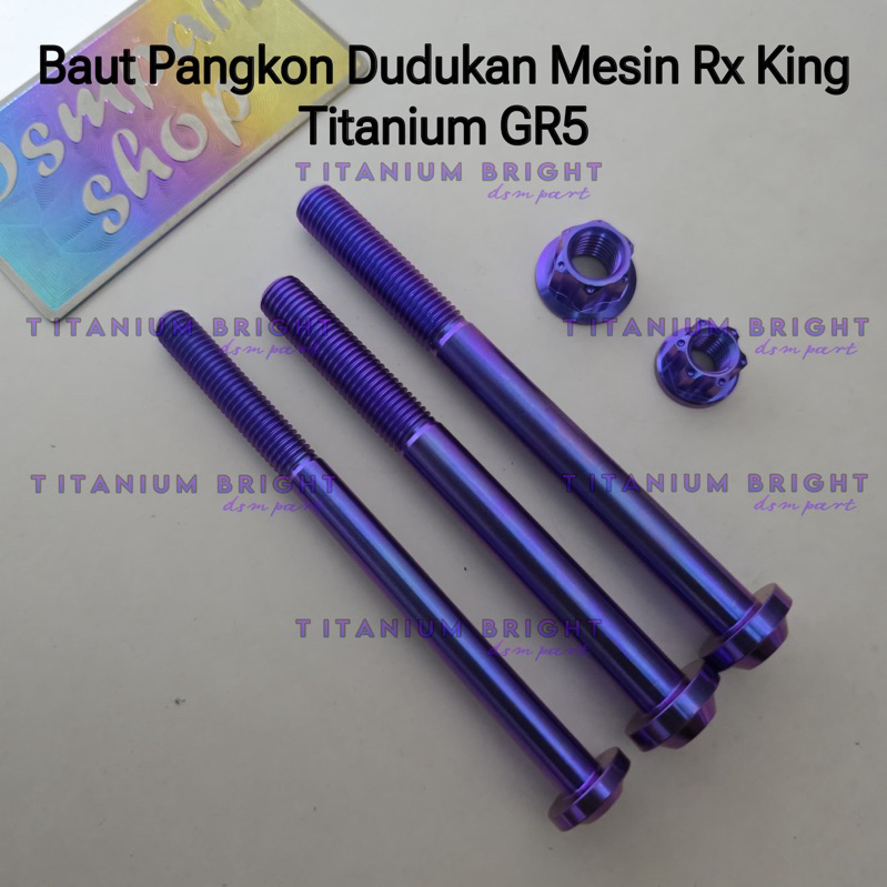 Baut Titanium Pangkon Dudukan Mesin Rx King Original Titanium GR5