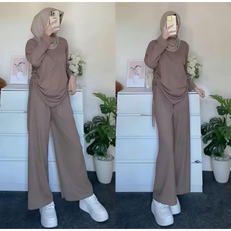 Alena Set serut Pinggang Setelan Alena Serut