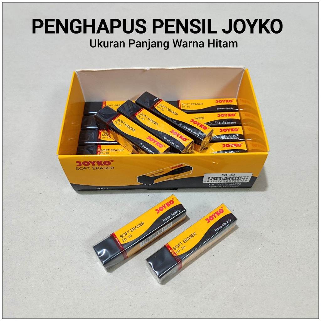 

Ay00! ERASER PENGHAPUS SEDANG JOYKO EB30/ER30 (1PAK/30PCS)