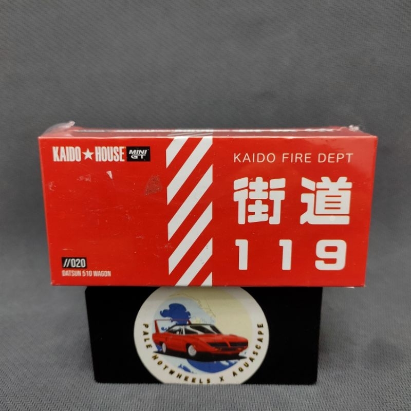 MINI GT KAIDO HOUSE DATSUN 510 WAGON FIRE V1 KHMG020 KAIDO FIRE DEPT RED/MERAH SEAL