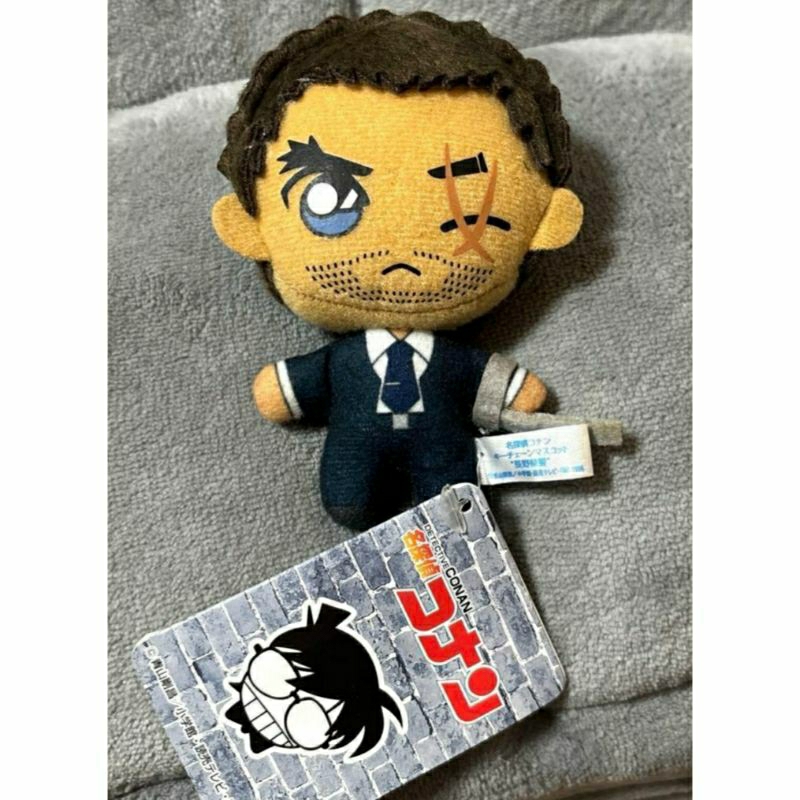 Nuigurumi Kansuke Yamato Polisi Perfektur Nagano Detective Conan Plush Keychain Doll