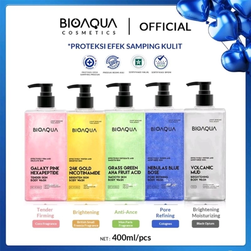 BIOAQUA Nebulas Blue Bose Pores Refining Body Was 400 ml