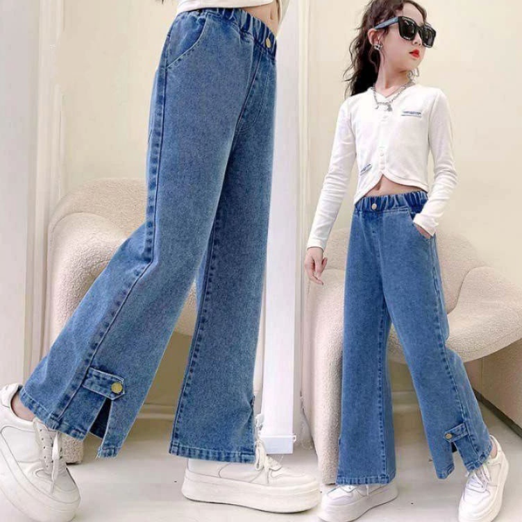 KODE H62U Celana Jeans Anak Kids Denim Palazzo Girls Kulot Anak Remaja Perempuan M4 UU