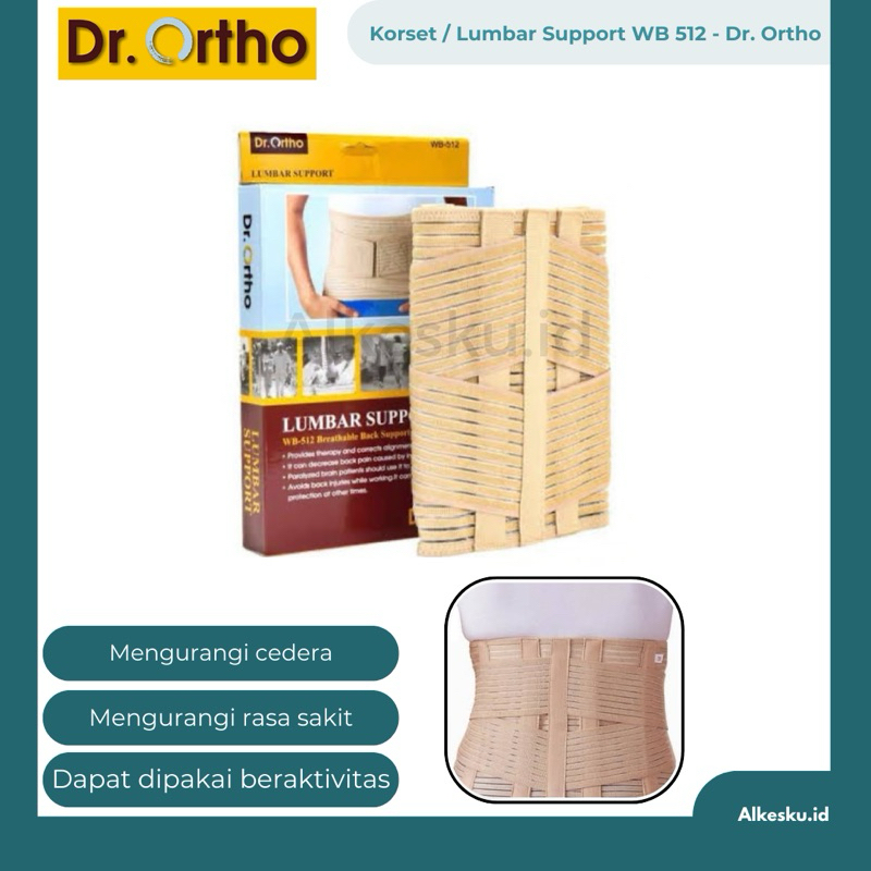 ALKESKU ❤️ DR. ORTHO - Lumbar Korset Support WB 512 4 Stays Support