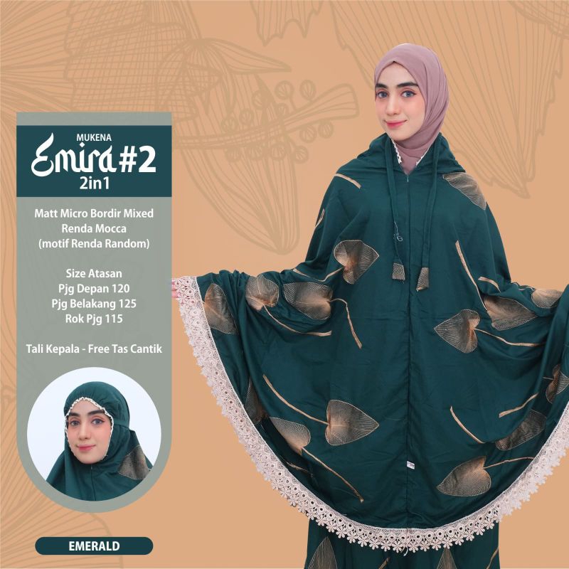 NEW Mukena Emira • Mukena Bunga / Mukena rayon premium adem / mukena jumbo terbaru 2025