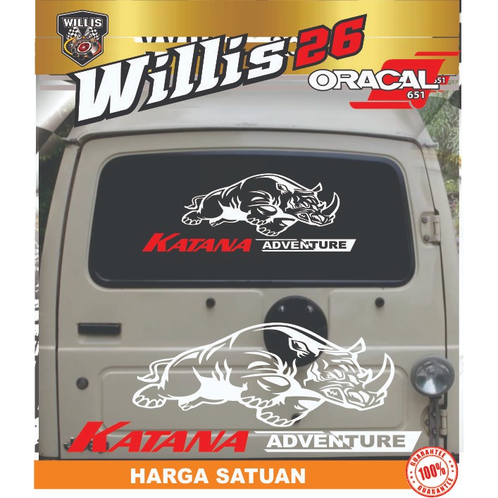 STIKER Kaca MOBIL BADAK Jeep Katana Jimny adventure PART 2