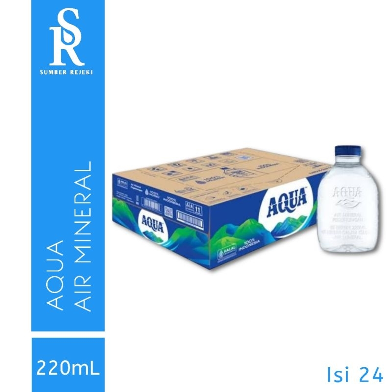 

Aqua 220mL 1 karton isi 24pcs