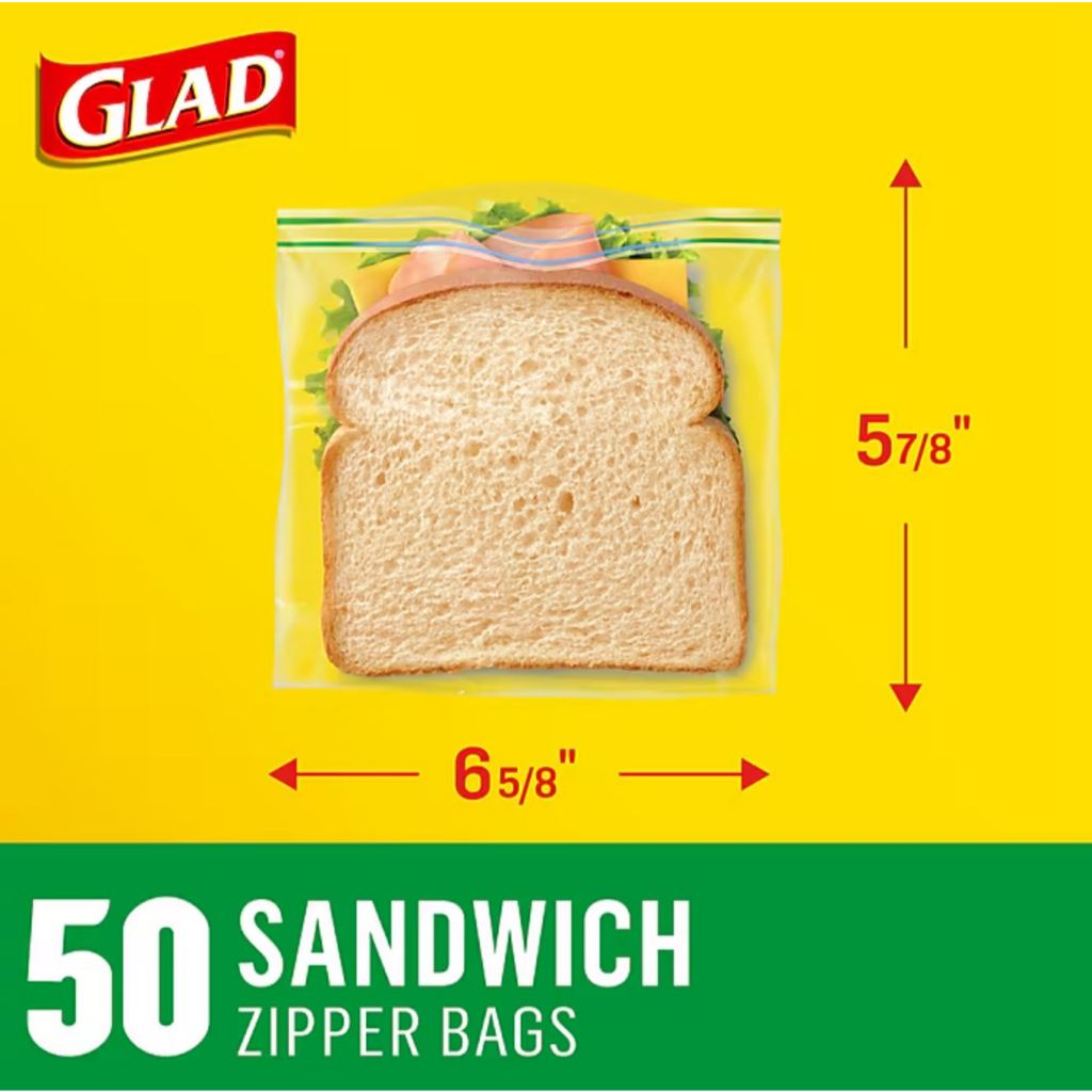 

Glad Bag Zipper Sandwich isi 50 pcs Zipper Bag Premium