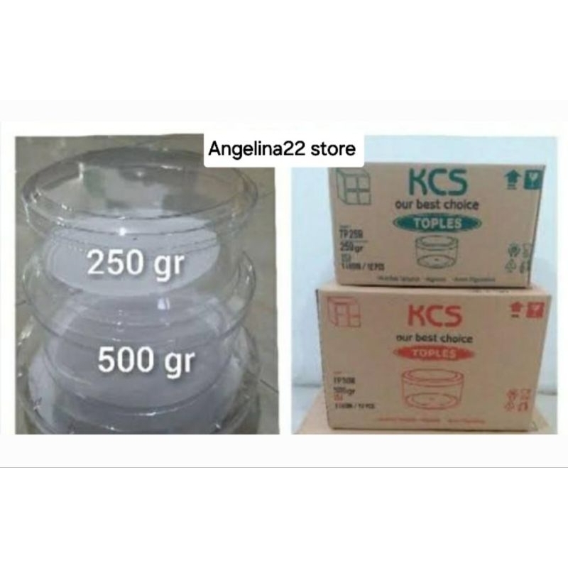 Toples Plastik Makanan Kue Kering Bening 250gram/500gram (1dus=12biji)