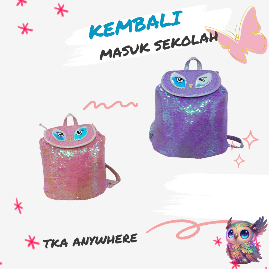 PROMO CUCI GUDANG Ransel anak cewe improt karakterlucu 4121tas sekolah Paud/TK,SD, ransel Playground