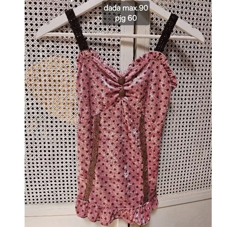 tank top beludru premium korea baju atasan