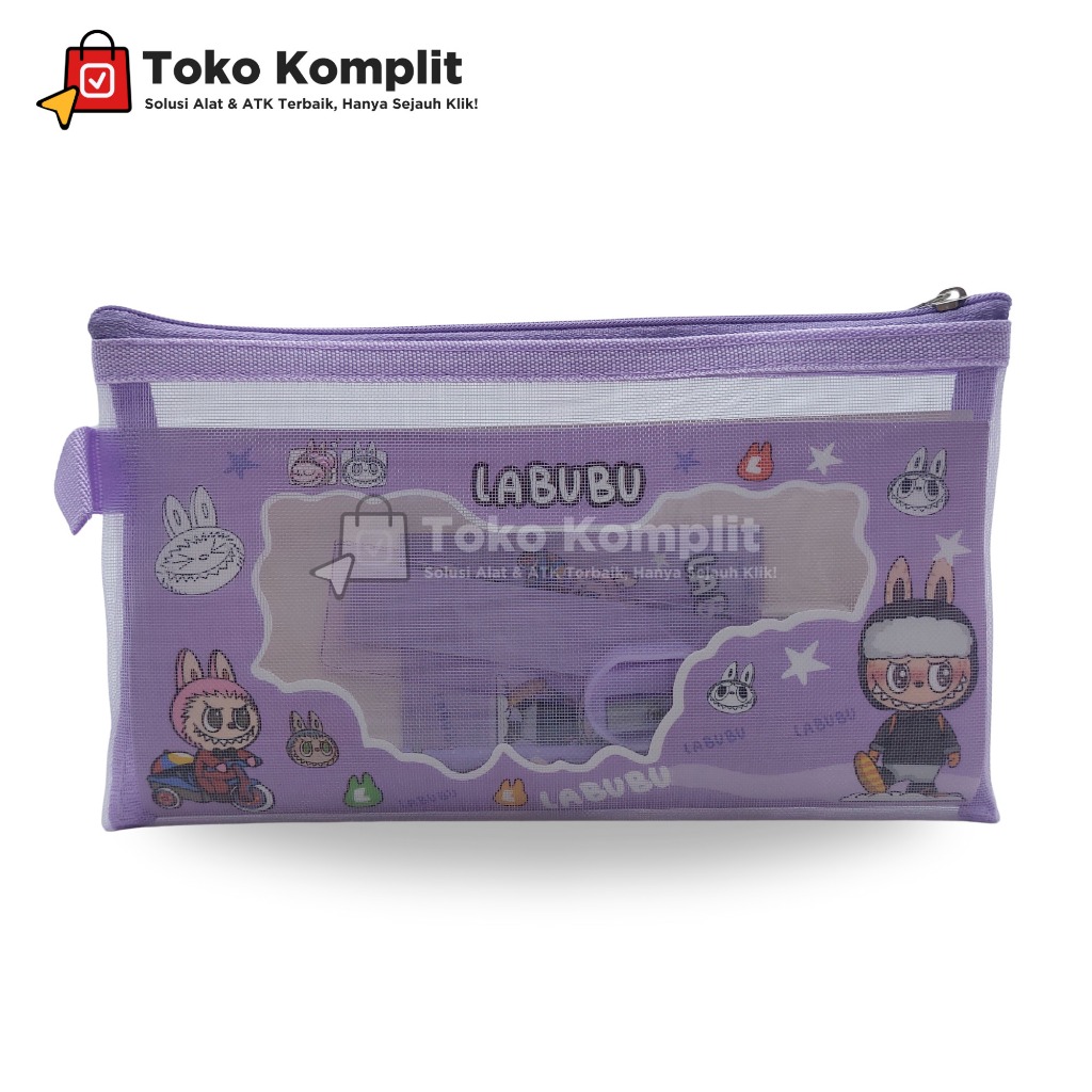 

Komplit - Study set LABUBU 6017/ set alat tulis paket stationery anak sekolah 6 in 1 pensil penggaris hapusan rautan / hampers ultah ulang tahun / souvenir