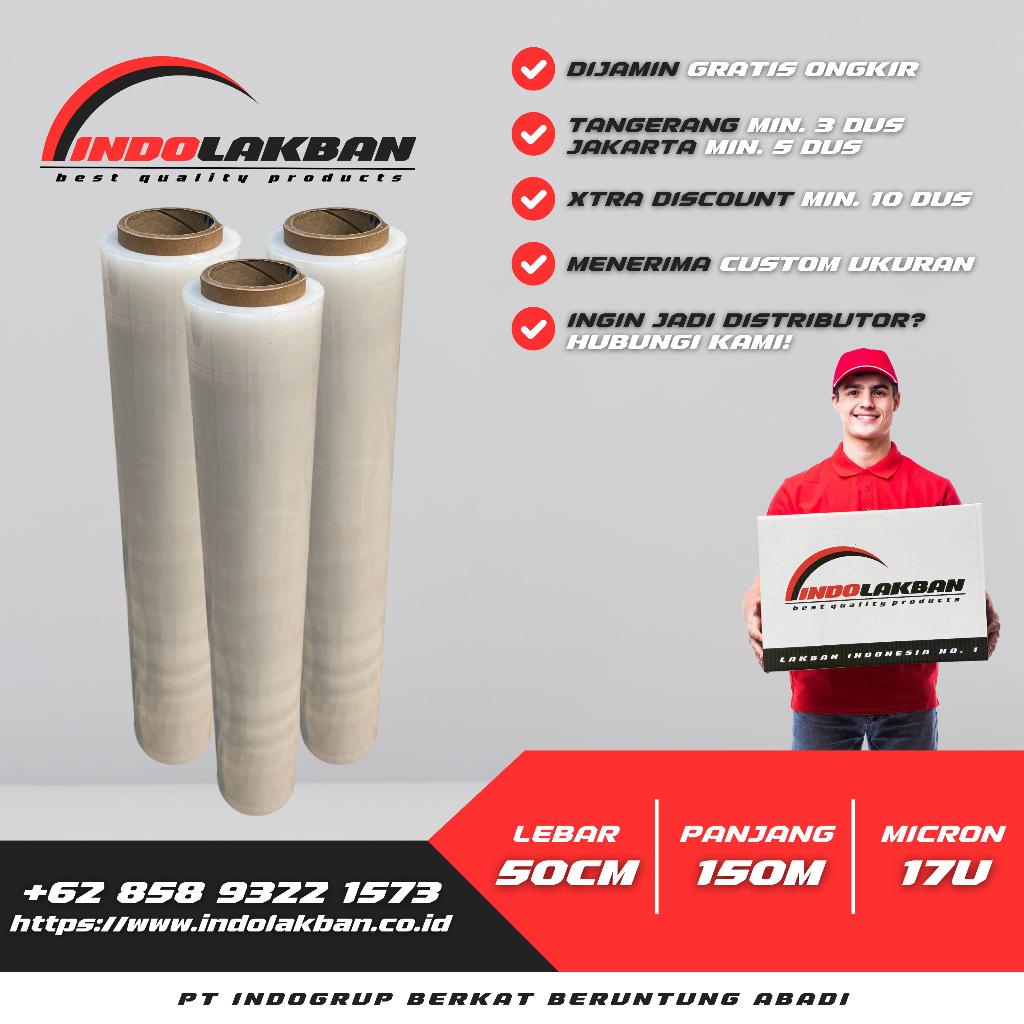 

( PER ROLL ) INDOLAKBAN PLASTIK WRAPPING / STRETCH FILM 50 CM X 150 M