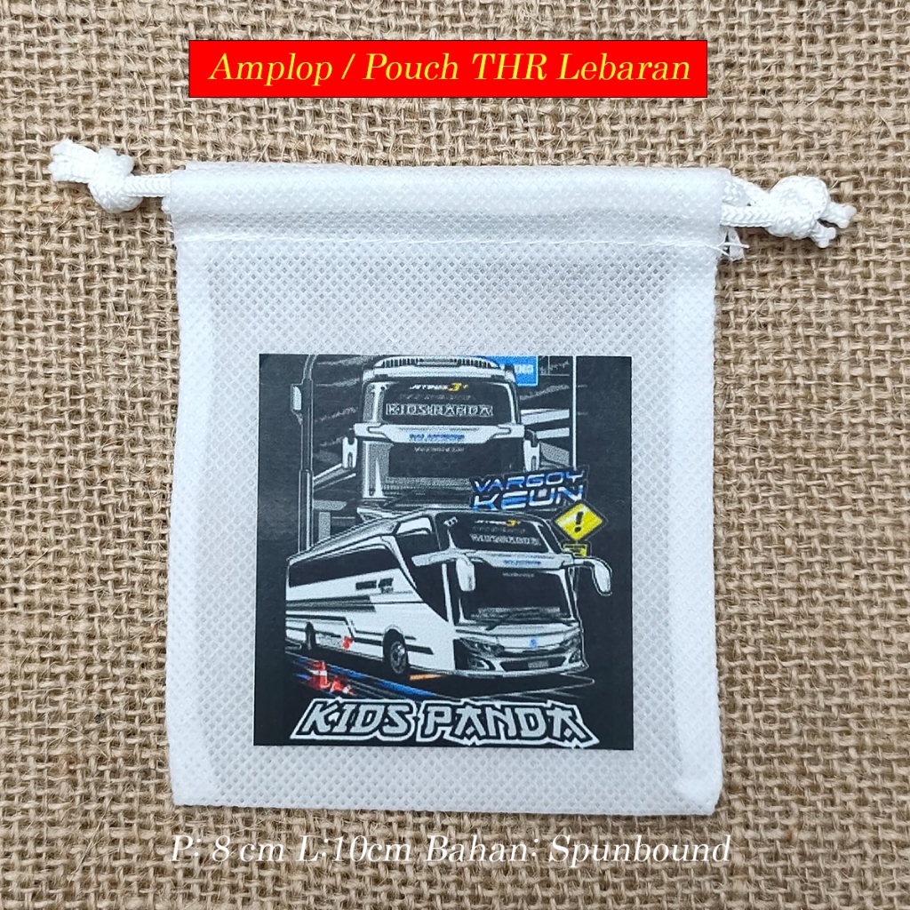 

Amplop Lebaran Unik dan Lucu Telolet Basuri Series - Pouch Serut Murah Bus Kids Panda