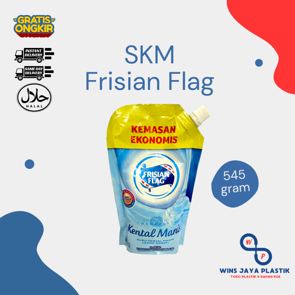 

Frisian Flag Kental Manis 545 Gram | SKM | Susu Kental Manis Pouch