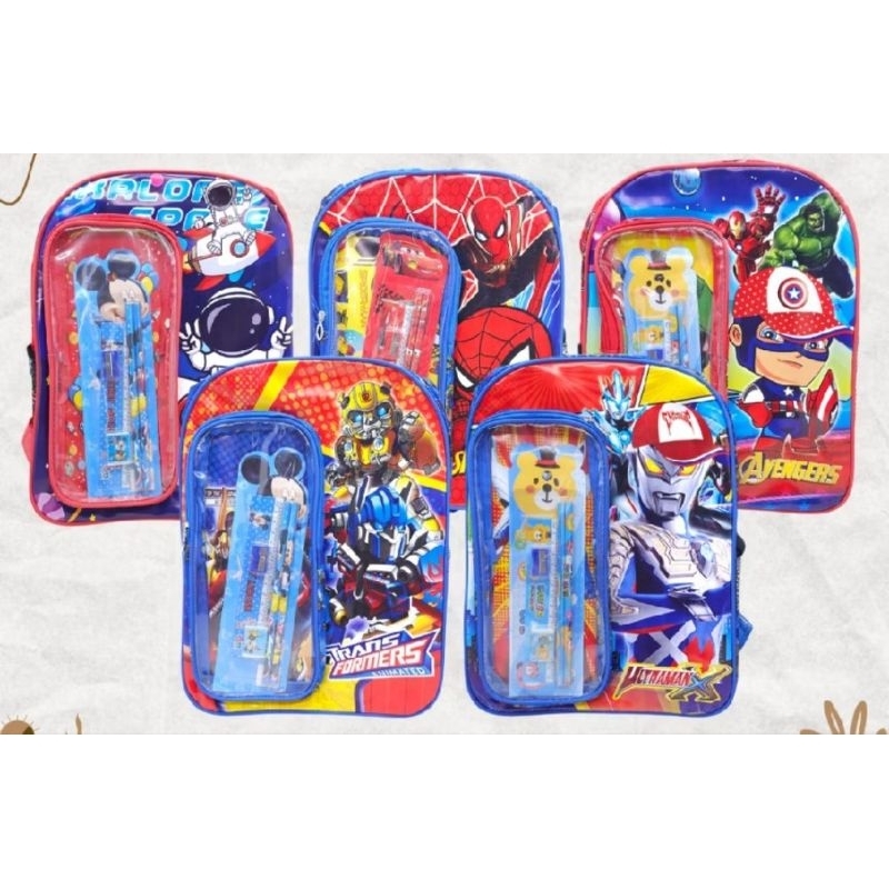 Tas karakter Anak TK gratis alat tulis