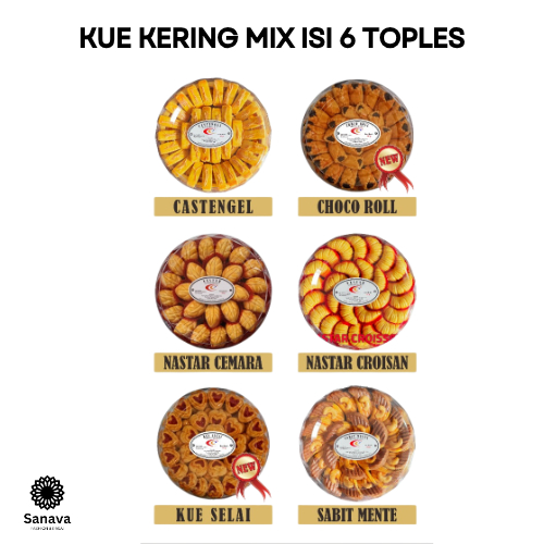 

Paket Kue Kering 6 Varian – Nastar, Kastengel, Choco Roll, Camilan Lebaran Premium & Murah