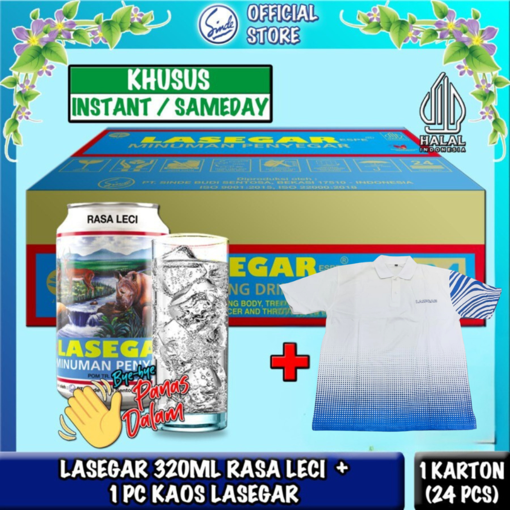 

1 CARTON RASA LECI LASEGAR KALENG 320ml DAN KAOS (GOJEK/GRAB ONLY)
