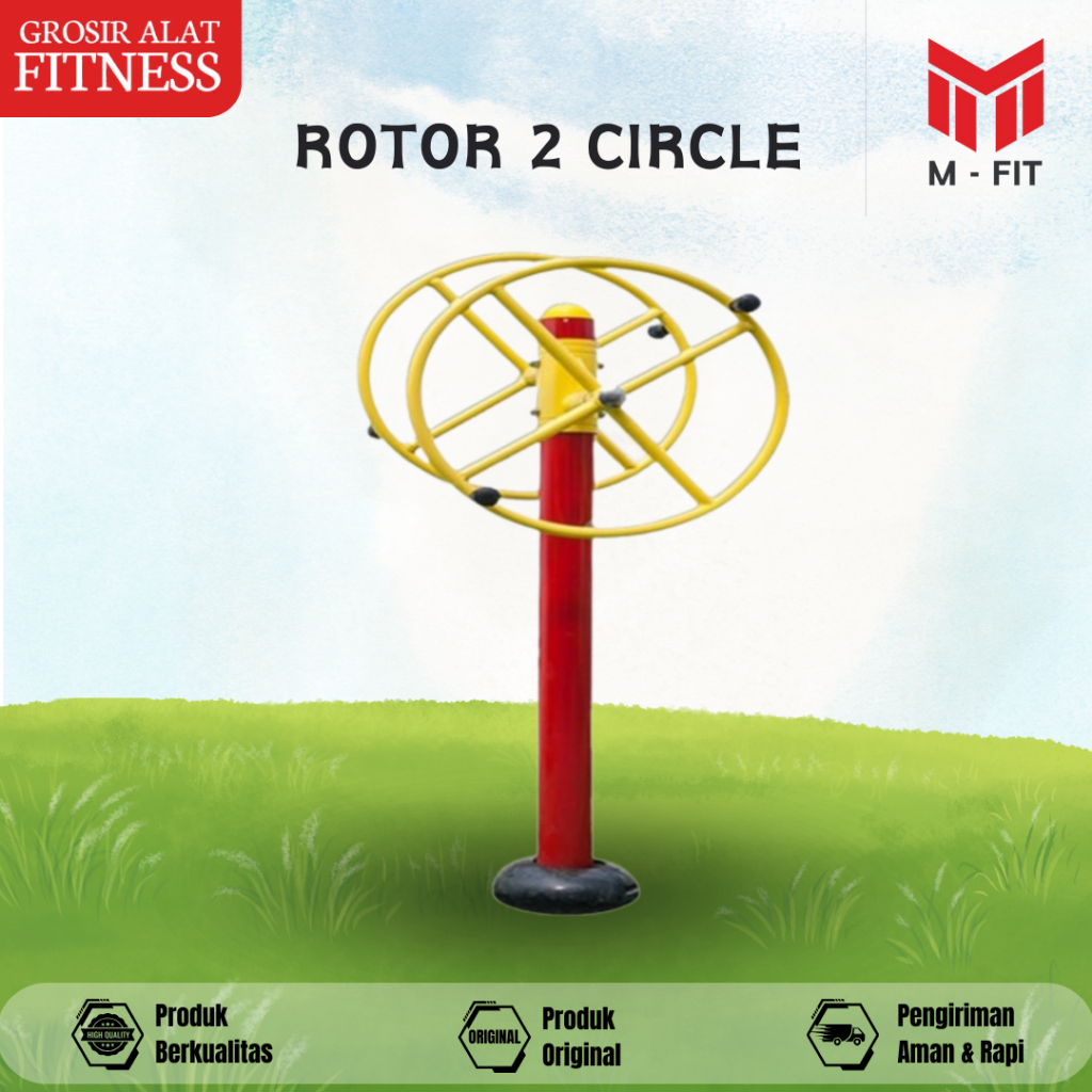 Alat Fitnes Outdoor Rotor 2 Circle Alat Olahraga Outdoor