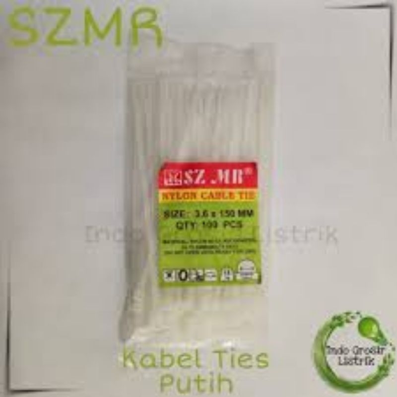 

Kabel Ties / Nylon Cable Tis SZMR 2,5 X 150mm @100pcs - Putih