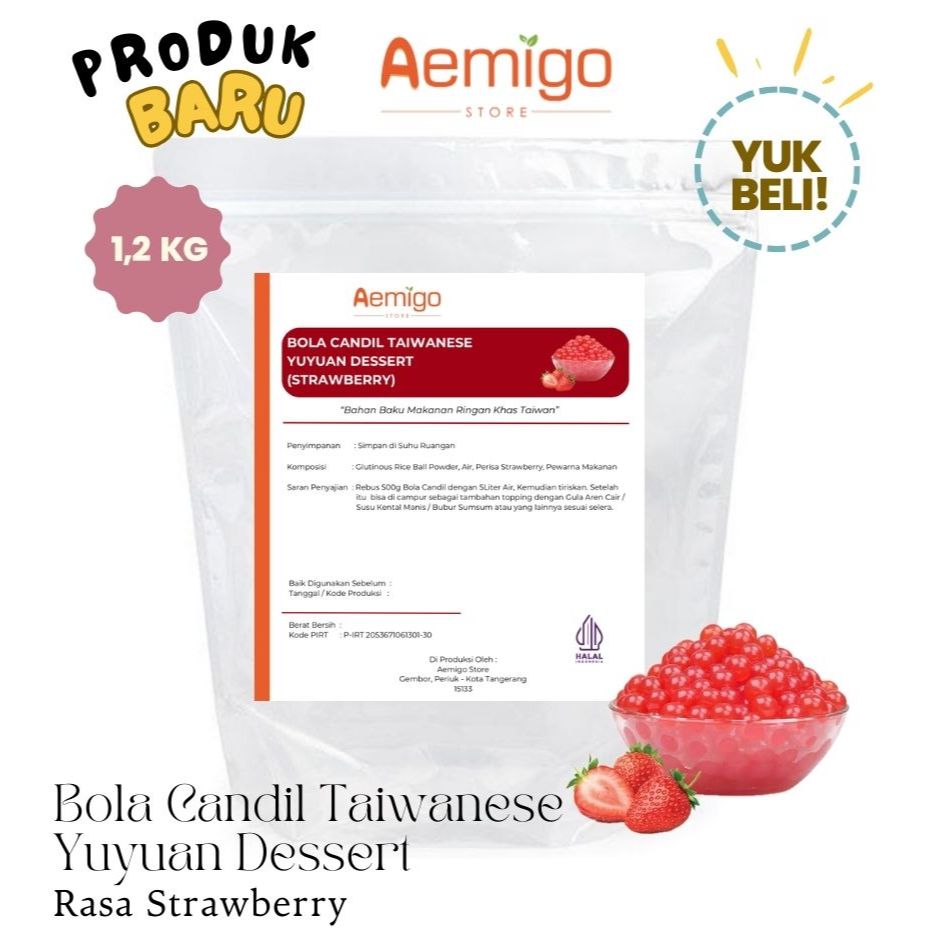 

Bola Candil Taiwanese Yuyuan Dessert (Strawberry)/Aemigo Store