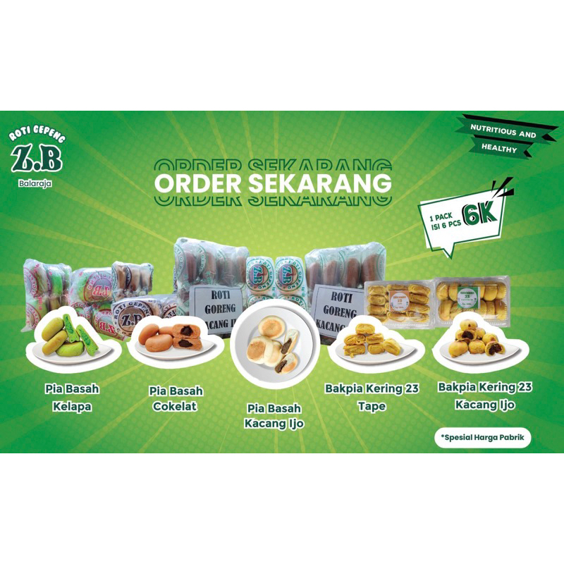 

Roti Gepeng Z.B – Pilih Varian (Kacang Ijo, Cokelat, Kelapa)